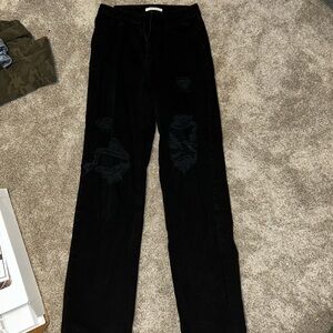 Barely worn black ripped PacSun boyfriend jeans size 25